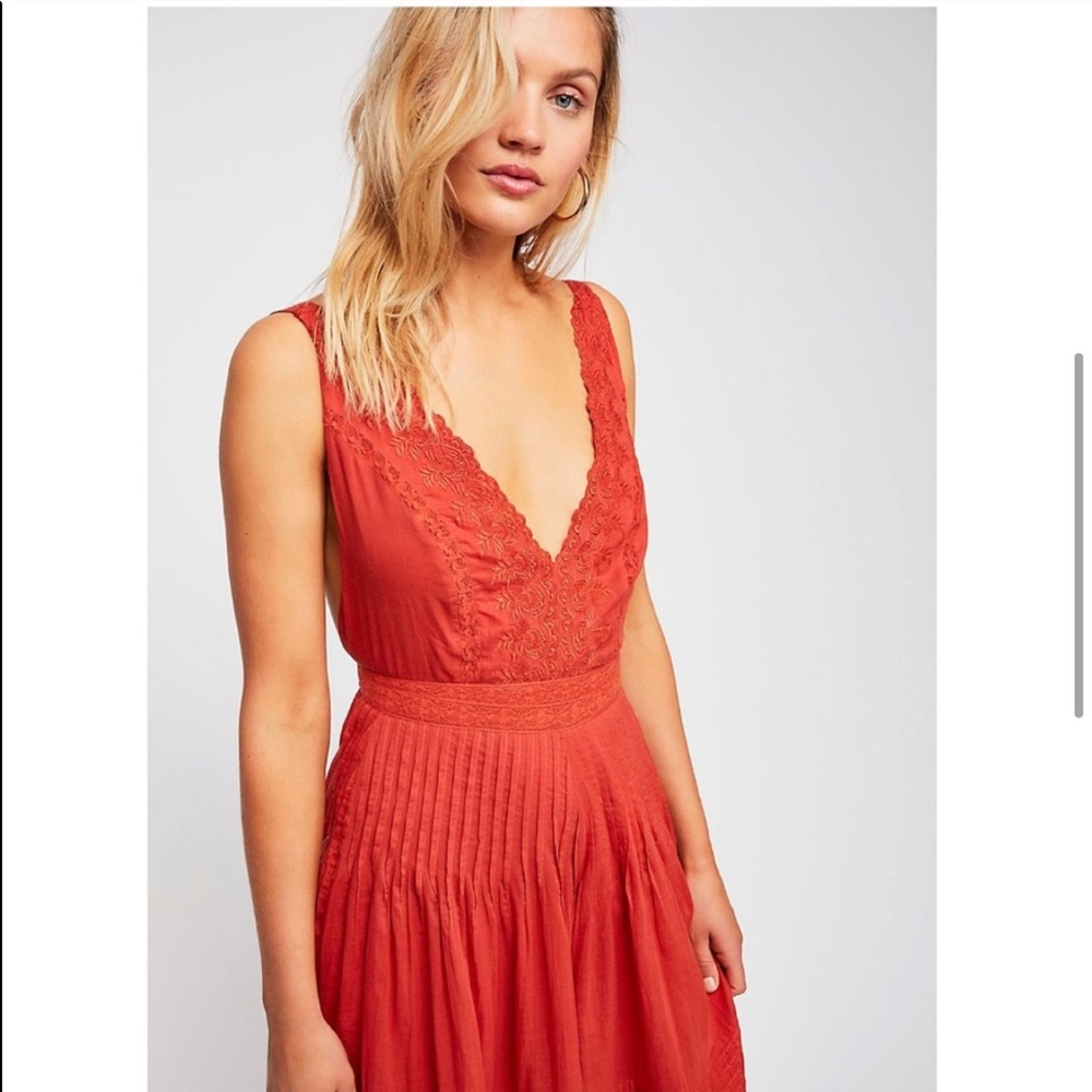 Free People Pintuck Embroidered Crochet Jumpsuit - Picture 4 of 11